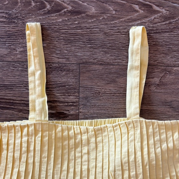 Banana Republic Linen-Blend Midi Dress Women's Size XS Yellow Maize NWT - Picture 4 of 12